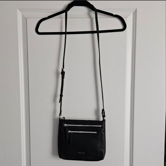 Nine West Handbags - Black Crossbody Bag with Silver Accents
